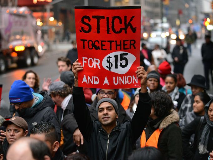 Fast-food workers strike, protest for higher pay